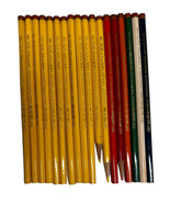 Vtg Eagle Verithin Color Pencil Lot Yellow Green Orange White Blue Print... - $27.15 CAD