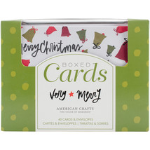 American Crafts Christmas Boxed Card Set Very Merry - £27.81 GBP