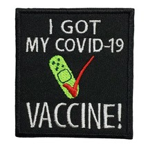 I Got My Vaccine Embroidered Iron On Patch 2.5&quot; x 2.75&quot; 2020 vacine vaccination - £5.16 GBP+