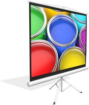 Pyle PRJTP84 84&quot; Portable Projector Screen Floor Standing Manual with Tr... - $81.89
