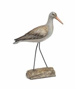 Tall Wading Bird Statue on Log with Metal Legs 11&quot; high Resin Brown Gray... - €33,64 EUR