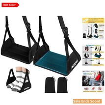 Travel-Size Foot Hammocks - 2-Pack Adjustable Bamboo Sling for On-the-Go... - $37.57