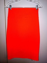 AGNES &amp; DORA LADIES FLORESCENT ORANGE THIN KNIT FITTED SKIRT-M-NWOT-POLY... - $7.69