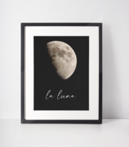 Moon Poster, Posters, Prints, Art, La Luna Moon Poster Print Digital  - £14.36 GBP