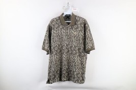 Vintage 90s Streetwear Mens Size Medium Faded Striped Camouflage Polo Shirt USA - £44.32 GBP