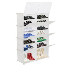 Shoe Rack Organizer 7-Tier Portable 28 Pair Shoe Rack Expandable for Heels, Boot - £46.91 GBP