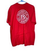 Firefighter T-Shirt Size L Bakersfield CA Red Distressed Logo Large - £5.43 GBP
