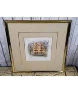 Vtg MADS STAGE Scenes Signed &amp; Framed Lithograph Framed Print Canal Cope... - $132.29 CAD