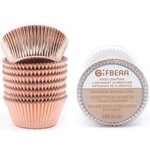 Gifbera Rose Gold Foil Cupcake Liners Standard Baking Cups Muffin Wrappe... - £14.15 GBP