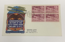 Cachet Craft Illustrated Wright Brothers Plane Return to US Mail Cover 1949 - £11.55 GBP