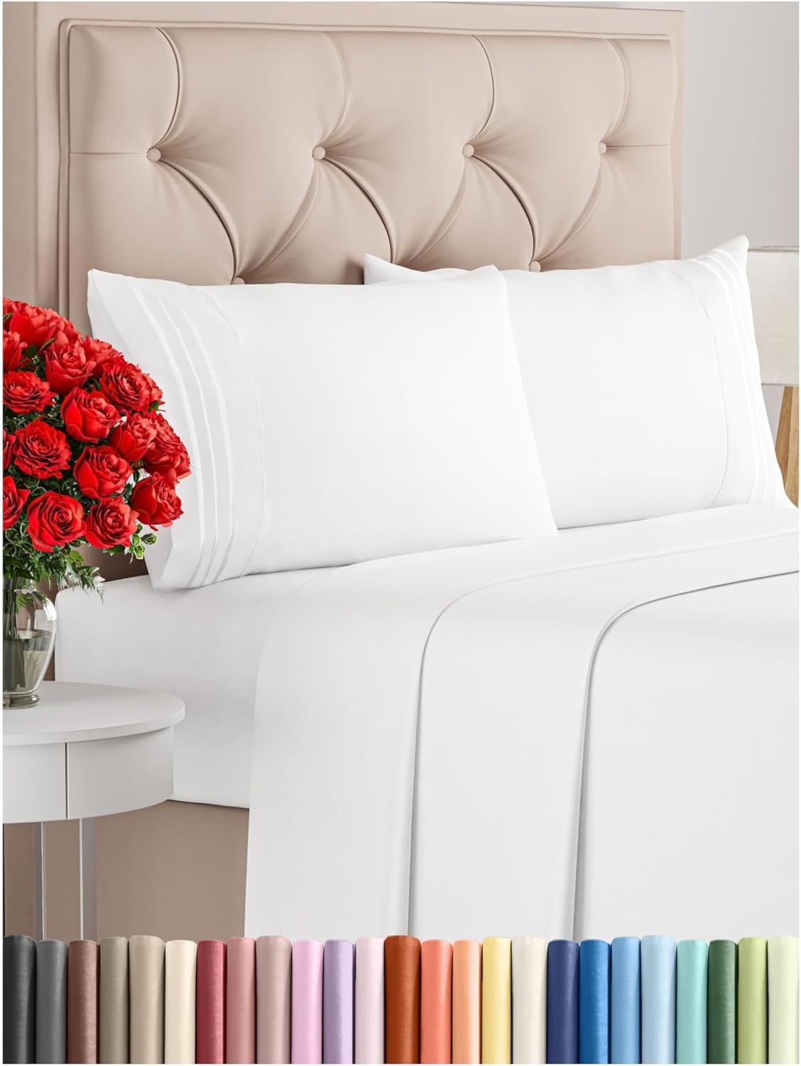 Full Size 4 Piece Sheet Set - Comfy Breathable &amp; Cooling Bed Sheets Set ... - $43.96