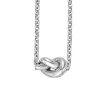 14K White Gold Love Knot Chain Necklace (Length: 18”) - £334.55 GBP