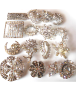 Vintage High End Brooch Lot Clear Crystal, Rhinestone Some Signed Coro, ... - $350.00