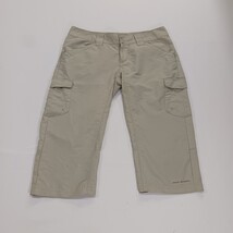 Columbia AL8198 Women's 2 Beige Hiking Polyester Capri Pants Cargo Shorts 30×17 image 12