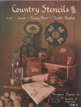 Country Stencils Cast-Lamb-Teddy Bear-Quilt Basket Painting Book - £1.40 GBP
