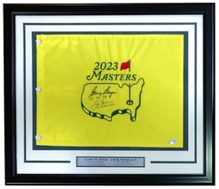 Jack Nicklaus Gary Player Signed Framed Masters Golf Flag w/ Yrs Won BAS AD56551 - £1,517.58 GBP