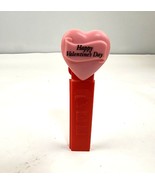 Vintage Pez Pink Heart Happy Valentine&#39;s Day Dispenser Red Stem Hungary ... - £3.58 GBP