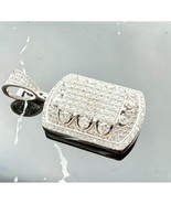 VINTAGE 925 STERLING SILVER ICED OUT DOG TAG PENDANT AT - $72.07