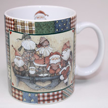 Christmas Lang And Wise Coffee Mug Santa&#39;s On The Shelf Baldwin Patchwor... - $9.51