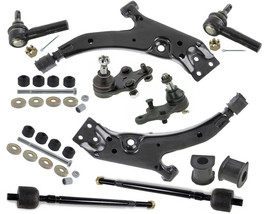 Front End Kit Lower Control Arms Tie Rods Ends Sway Bar Link Bushings Te... - £140.12 GBP