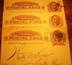1887 - 1 cent post card 3/1887 through 4/1887 from Baldwin &amp; Killen Real Estate - £11.82 GBP