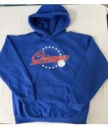 Chicago Cubs Hoodie Mens Large MLB Baseball Gildan Kangaroo Pocket Draws... - $15.73