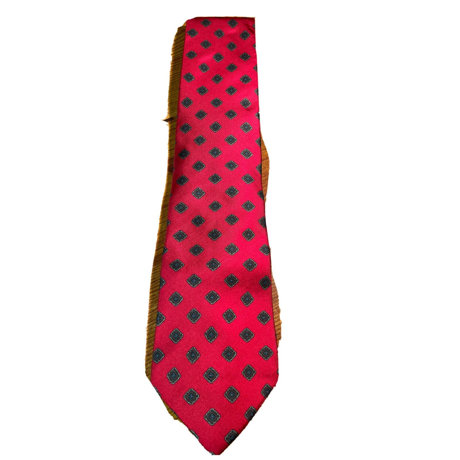 WOODWARD Vintage Men’s Red Neck tie 100% Silk - £9.68 GBP