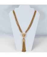 Vintage Multi Chain Tassel Necklace Gold Tone  20&quot; - €11,82 EUR