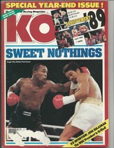 Boxing KO MAGAZINE SUGER RAY - DURAN COVER   April 1990    EX++          - $2.56