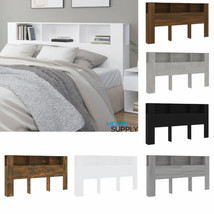 Modern Wooden Emperor Size 200cm Headboard Bed Storage Cabinet With Open Shelves - £77.28 GBP+