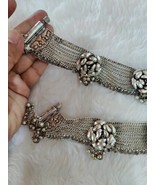 Mujer Antiguo Raro Plata Tobillera Tradicional Novia Ropa Lotus Diseños - $990.13 CAD