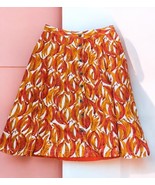 Maeve Anthropologie Womens Orange Banana Grove Midi Skirt Tropical US si... - $67.67 CAD
