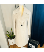DEREK LAM 10 CROSBY Wool Blend Car Coat, Tan/Oatmeal, Designer Size 4, NWT - $5,769.24 MXN
