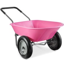 Heavy Duty 2-Wheel Multipurpose Rust Proof Wheelbarrow - Pink - $285.11