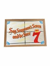 Say Segram&#39;s Seven and be Sure Mirror 26&quot; x 18&quot; with Frame  - $45.99