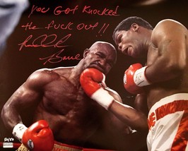 Riddick Bowe Signed 16x20 Inscribed &quot;Knocked Out&quot; Autograph #D/50 COA Holyfield - £66.46 GBP