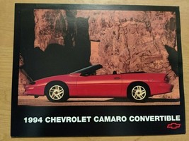 Chevrolet Camaro Convertible 1994 Brochure Flyer Vintage Classic Muscle Car - $4.45