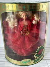 Barbie Doll 1993 Special Edition Mattel Happy Holidays Vintage Red Glitter Gold - £14.55 GBP