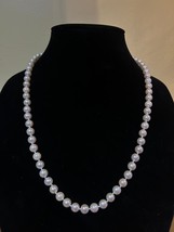 10 k White Gold and Akoya Pearl 20 inch Necklace - £73.04 GBP