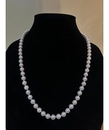 10 k White Gold and Akoya Pearl 20 inch Necklace - £71.32 GBP