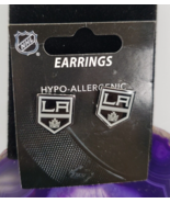 NHL Los Angeles Kings Earrings Pair Post Stud Type Officially Licensed - $30.57 CAD