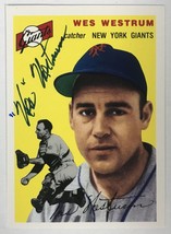 Wes Westrum (d. 2002) Signed Autographed 1954 Topps Archives Baseball Ca... - £12.01 GBP