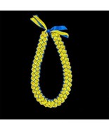 Blue And Gold 4 Ribbon Graduation Gift Lei Hand Made - £12.34 GBP