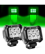 Nilight 4 inch Led Light Pod Green Spot Driving Fog Lights 2PCS 18W Off - $40.37 CAD