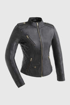 Whet Blu Madelin Women&#39;s Motorcycle Fashion Leather Jacket - £242.92 GBP