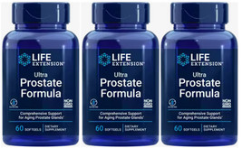 ULTRA PROSTATE FORMULA SAW PALMETTO 3 BOTTLES 180 Softgels LIFE EXTENSION - £68.97 GBP