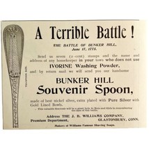 Bunker Hill Spoon Ivorine Soap 1894 Advertisement Victorian Military ADBN1ccc - £15.78 GBP