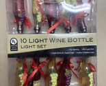 Kurt Adler UL 10-Light Wine Bottle With Decal Set Party Lights One Set - £17.71 GBP