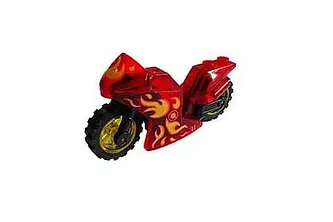 Minifigure Custom Figures For Sale Clear Red Motorcycle Bike - $3.42