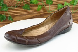 Naturalizer Women Sz 9.5 M Brown Flat Leather Shoes - £13.41 GBP